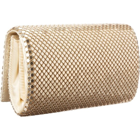 ❤️Metal Mesh Roll Bag Clutch Purse 4.5" x 7.5" x 2" Shoulder Chain Included - Picture 2 of 6